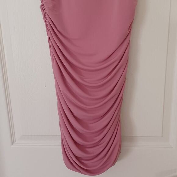 Lovers + Friends Juliana Ruched Pink Mini Dress S NWT - Picture 7 of 15